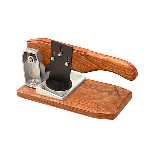 Claasens Alu-Wood Biltong Chunk Slicer with wooden detail