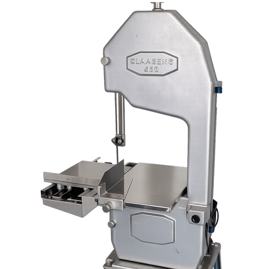 Claasens heavy-duty meat band saw with mincer attachment